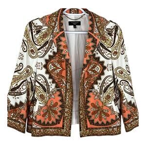 Talbots Paisley Fall Colors Jacket Women's 12P Petite